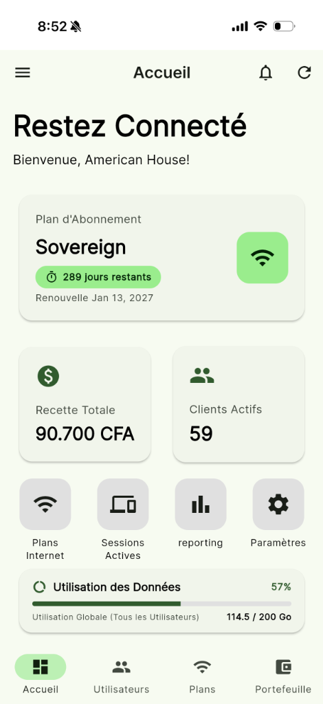 Tableau de bord Partenaire Tiknet